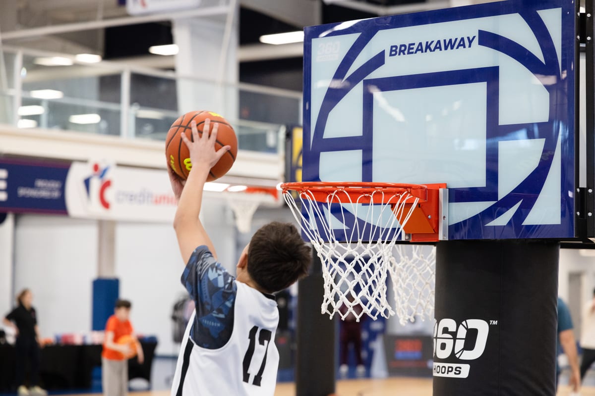 Player going up for a layup